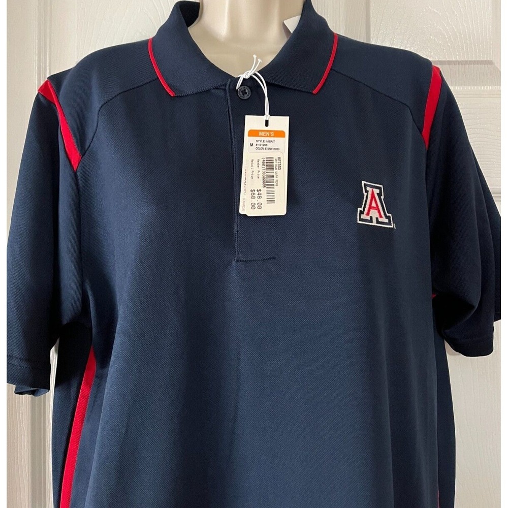Arizona Wildcats Antigua‎ Polo Shirt Button Front SS Medium College Basketball